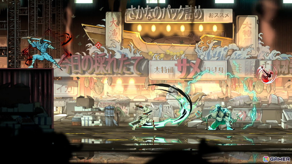 「SHINOBI 復讐の斬撃」新ステージ・魚市場の紹介PVが公開!動く看板の上で戦いを繰り広げ、コンテナの上を軽快に飛び移って攻略するステージにの画像