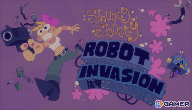 マヌケなロボットを殲滅しバカな人間とくっちゃべる不条理劇アクションADV「Shooty Shooty Robot Invasion」がリリース!の画像