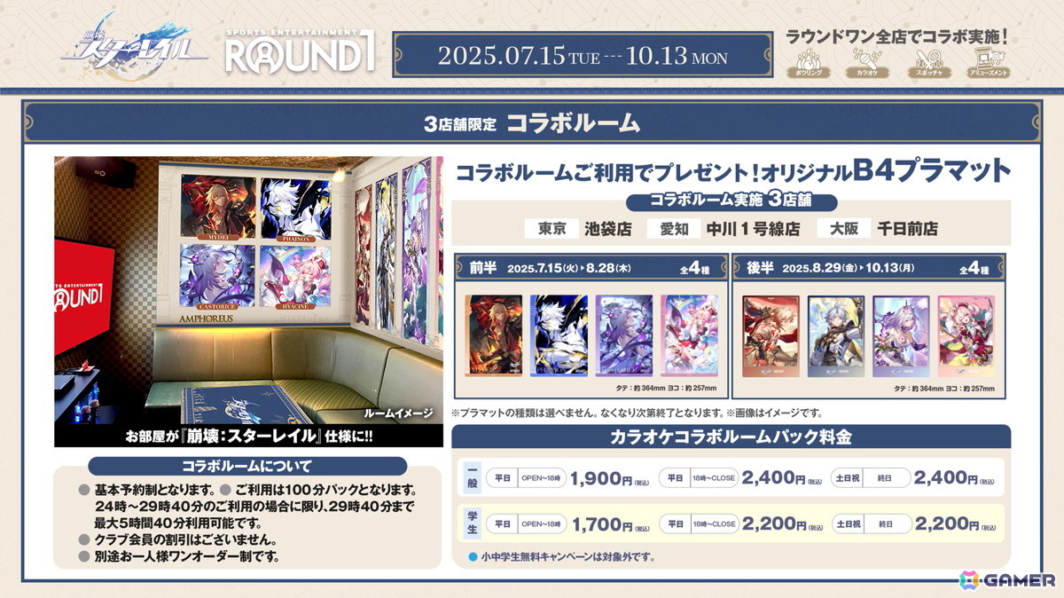 崩壊スターレイル ラウンドワン ROUND1 プラマット ファイノン ラウンドワン 崩壊スターレイル ファイノン2点セット B4