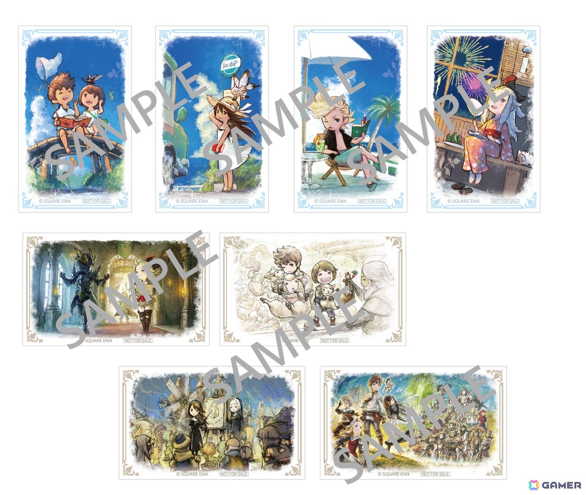 「ブレイブリーデフォルト」の書店コラボキャンペーンが7月21日より開催!対象書店での買い物で描き下ろしイラストを含む全8種のオリジナルカードを入手可能の画像