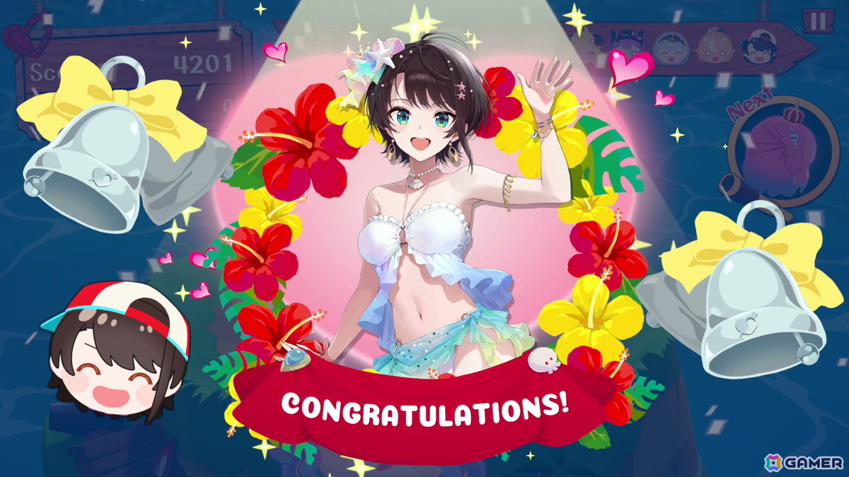 「ホロライブお宝マウンテン」に期間限定の「ホロナツモード」が実装！BGMや”いちばん大きいお宝”を作った際の演出がホロナツ仕様にの画像6