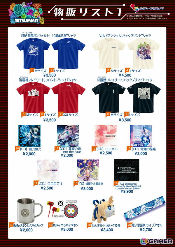 「魔女ガミ」「蒼き雷霆 ガンヴォルト トライアングル エディション」などがBitSummit the 13thに出展！ノベルティ情報などインティ・クリエイツの出展詳細が公開にの画像14