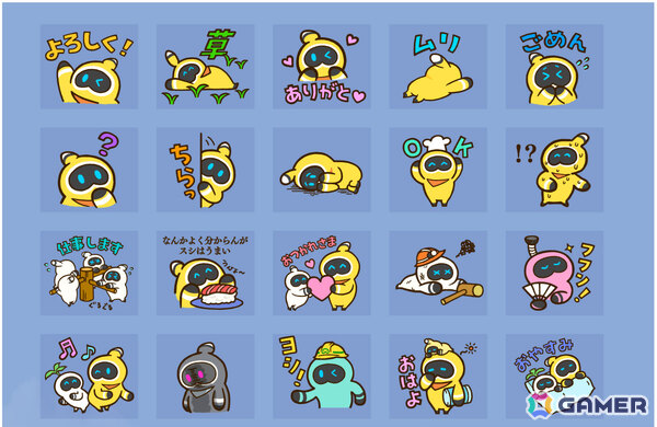 「Omega Crafter」ゆるくてかわいいグラミーたちのLINEスタンプが配信！ゲーム内にもスタンプ機能が実装の画像2