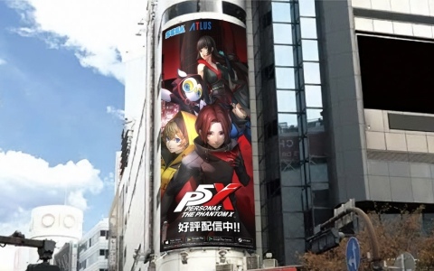 「ペルソナ5: The Phantom X」の大型広告が渋谷スクランブル交差点やセンター街、渋谷MODIに出現！