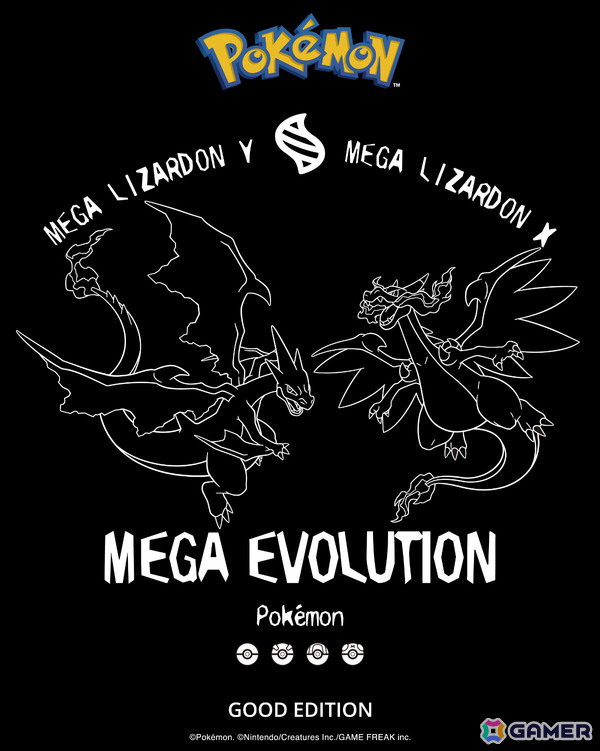 「Pokémon LEGENDS Z-A」の重要なキーワード“メガシンカ”をモチーフにしたTシャツコレクションが登場！の画像