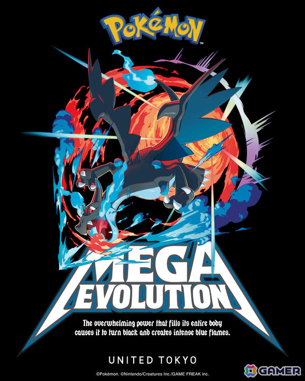 「Pokémon LEGENDS Z-A」の重要なキーワード“メガシンカ”をモチーフにしたTシャツコレクションが登場！の画像