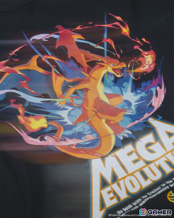 「Pokémon LEGENDS Z-A」の重要なキーワード“メガシンカ”をモチーフにしたTシャツコレクションが登場！の画像
