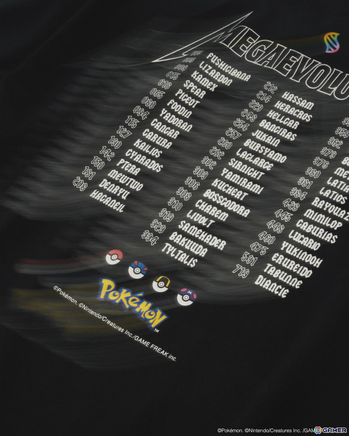 「Pokémon LEGENDS Z-A」の重要なキーワード“メガシンカ”をモチーフにしたTシャツコレクションが登場！の画像