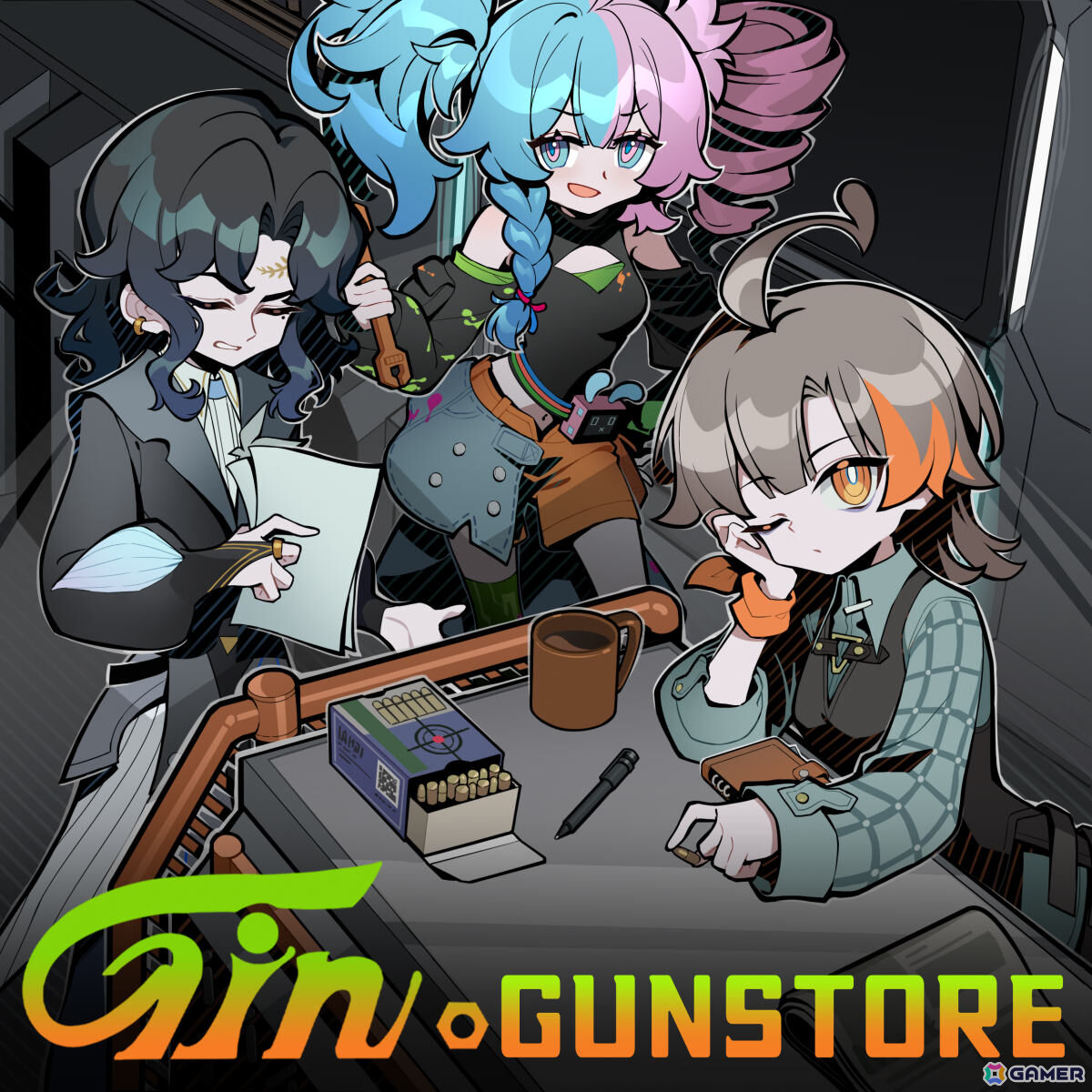 未来の仮想世界で武器工房を経営するSLG「ジン・ガンストア」のSteamページが公開！廃材を宝に変え、収益の道を開拓せよの画像