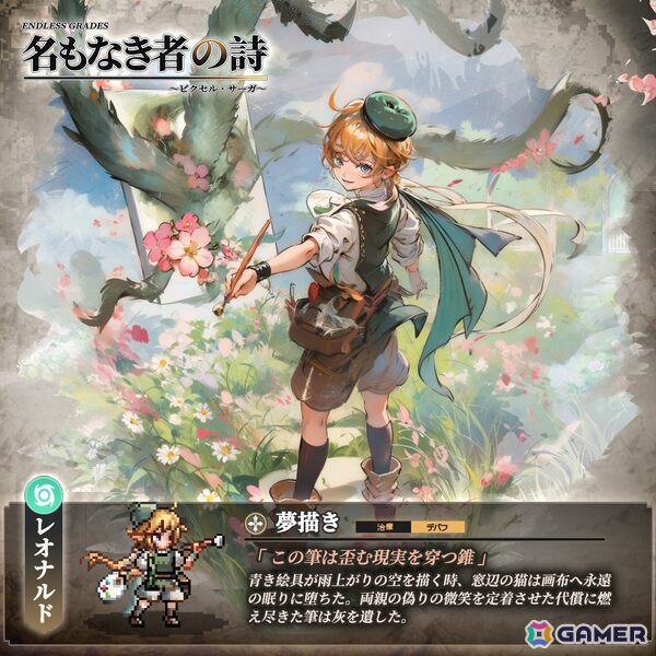カードRPG「名もなき者の詩 昔懐かしきドット絵RPG」が7月29日にiOS/Android向けに配信！奥深い戦略性と豊富なカスタマイズなどが楽しめるの画像