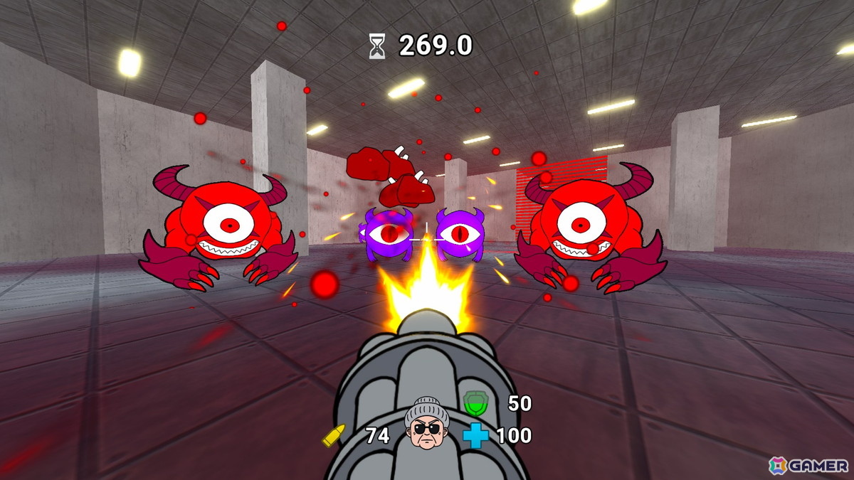 高火力おばあちゃんが悪魔を狩るFPS「ブーマーグランマ」のSteamストアページが公開！冒頭の6ステージが楽しめる体験版も配信中の画像