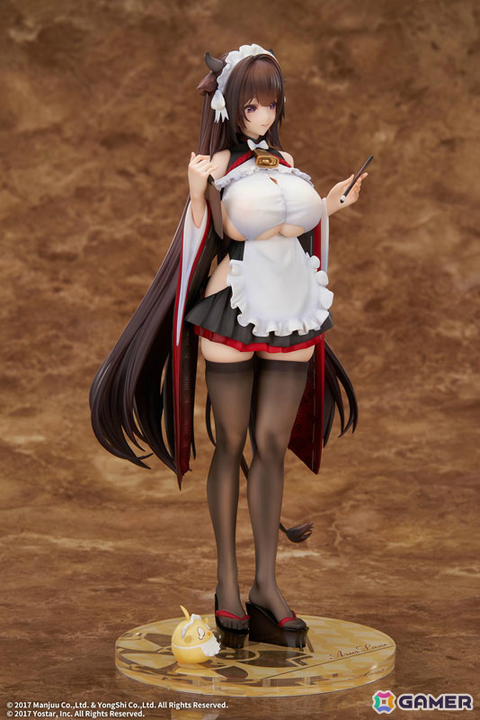 「アズレン」樫野が着せ替え「つまずきトラブルメイド」の姿で立体化!もっと大胆な姿にできる胸の差し替えパーツも付属の画像