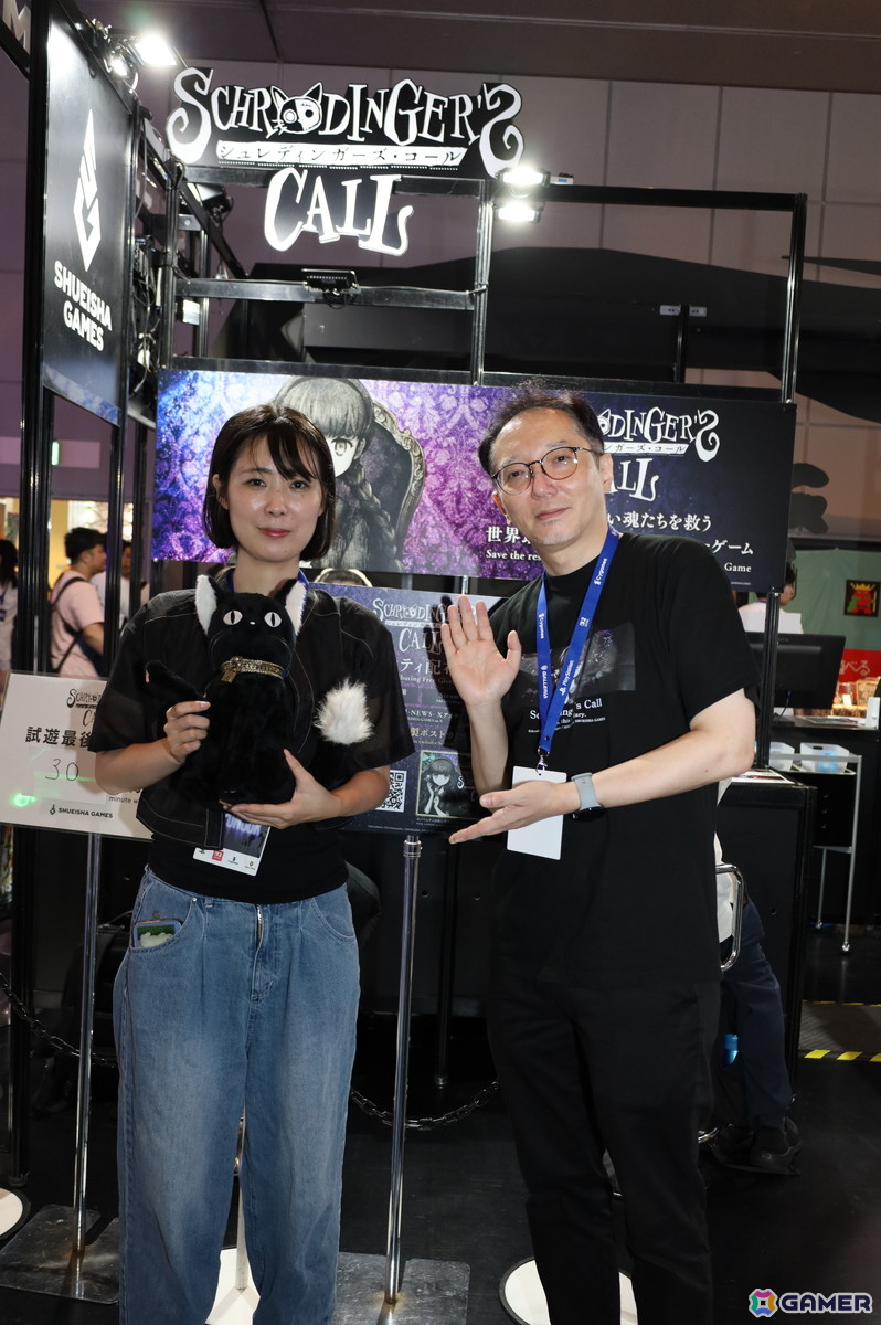 アクロバティックチリメンジャコのAchabox氏(左)と集英社ゲームズの林真理氏