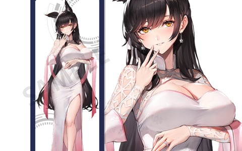 「アズールレーン」愛宕、ベルファスト、フォーミダブルなど11種の描き起こし全身タペストリーがユートレジャーより登場