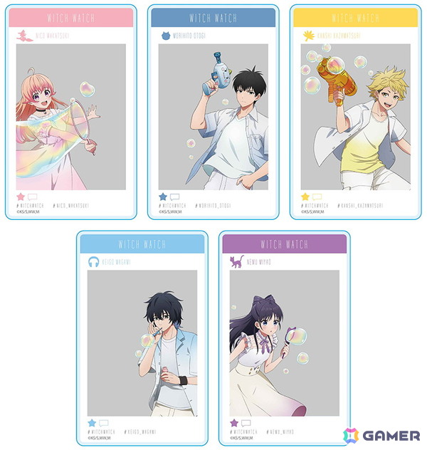 TVアニメ「ウィッチウォッチ」シャボン玉で遊ぶニコやモリヒトたちの描き下ろしイラストグッズが登場！の画像3