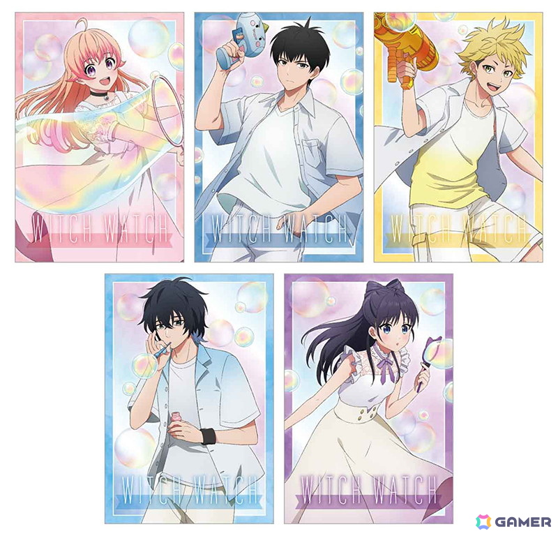 TVアニメ「ウィッチウォッチ」シャボン玉で遊ぶニコやモリヒトたちの描き下ろしイラストグッズが登場！の画像