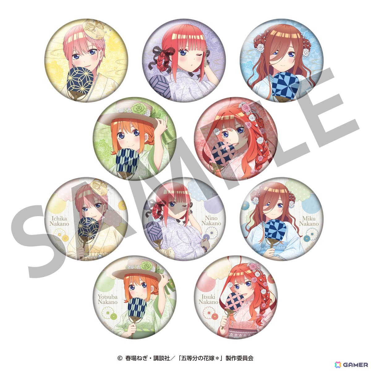 TVスペシャルアニメ「五等分の花嫁＊」新規描きおろしイラストを使用した五つ子の納涼Style商品が発売！の画像