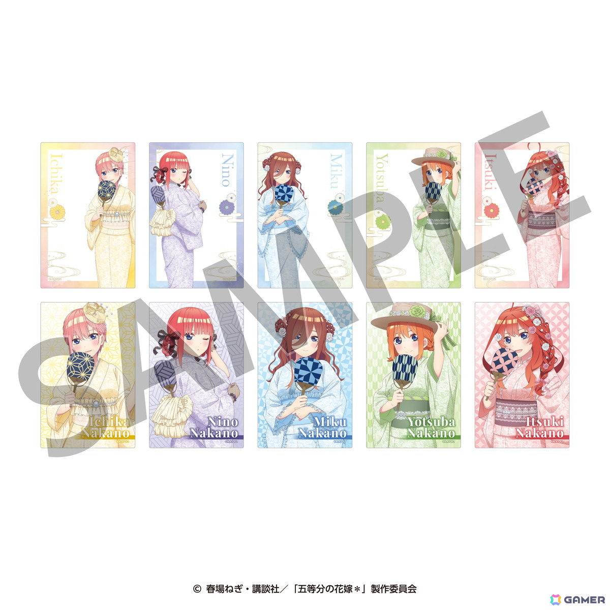 TVスペシャルアニメ「五等分の花嫁＊」新規描きおろしイラストを使用した五つ子の納涼Style商品が発売！の画像