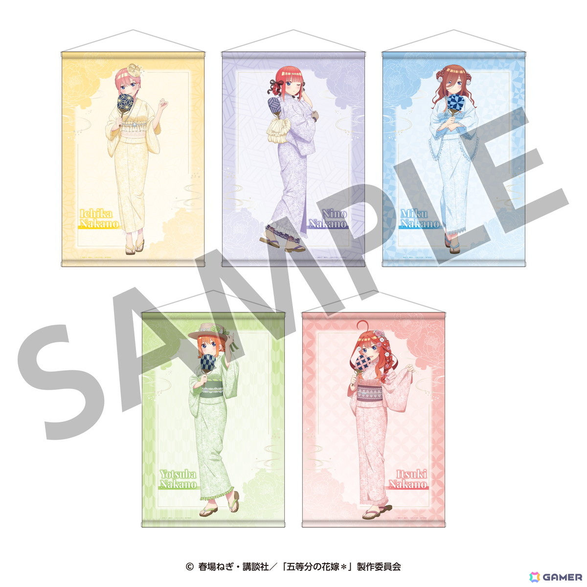 TVスペシャルアニメ「五等分の花嫁＊」新規描きおろしイラストを使用した五つ子の納涼Style商品が発売！の画像