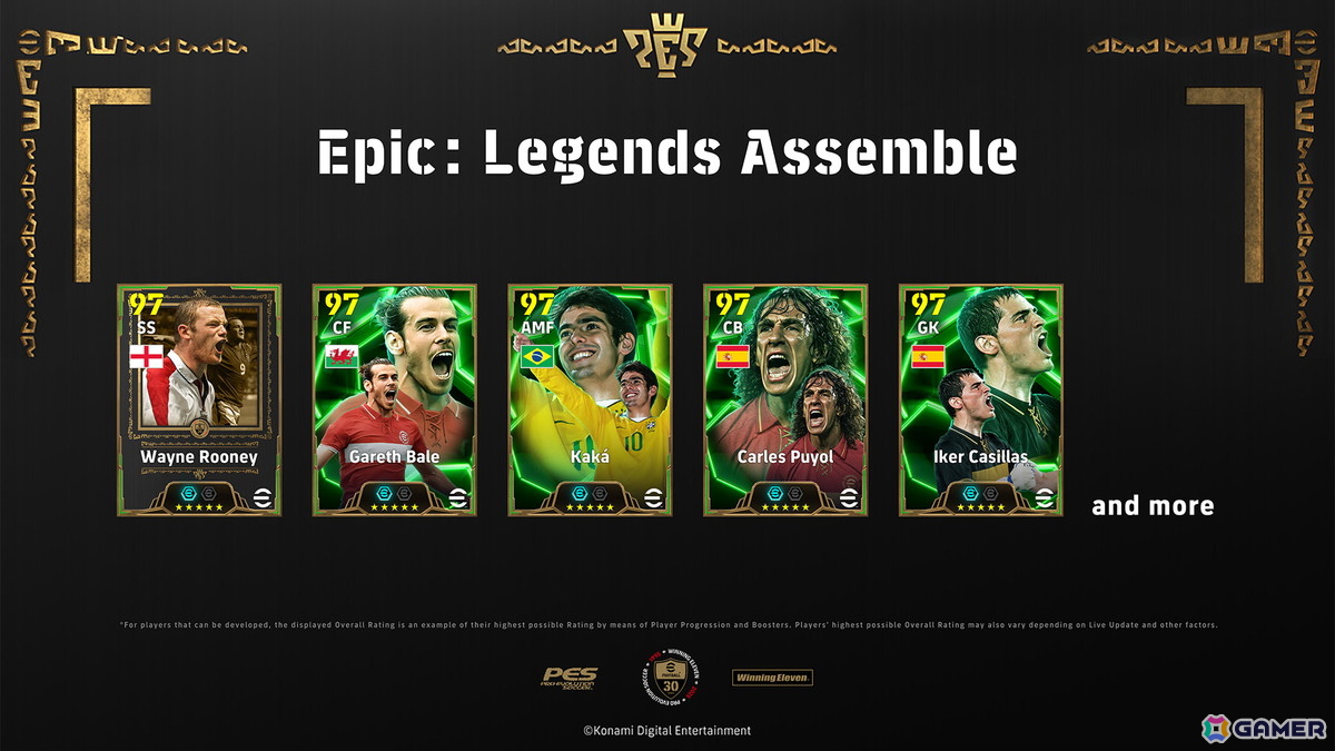 「eFootball」シリーズ30周年特別デザインでルーニーが新レジェンドとして登場！年間を通してレジェンド選手が続々追加の画像