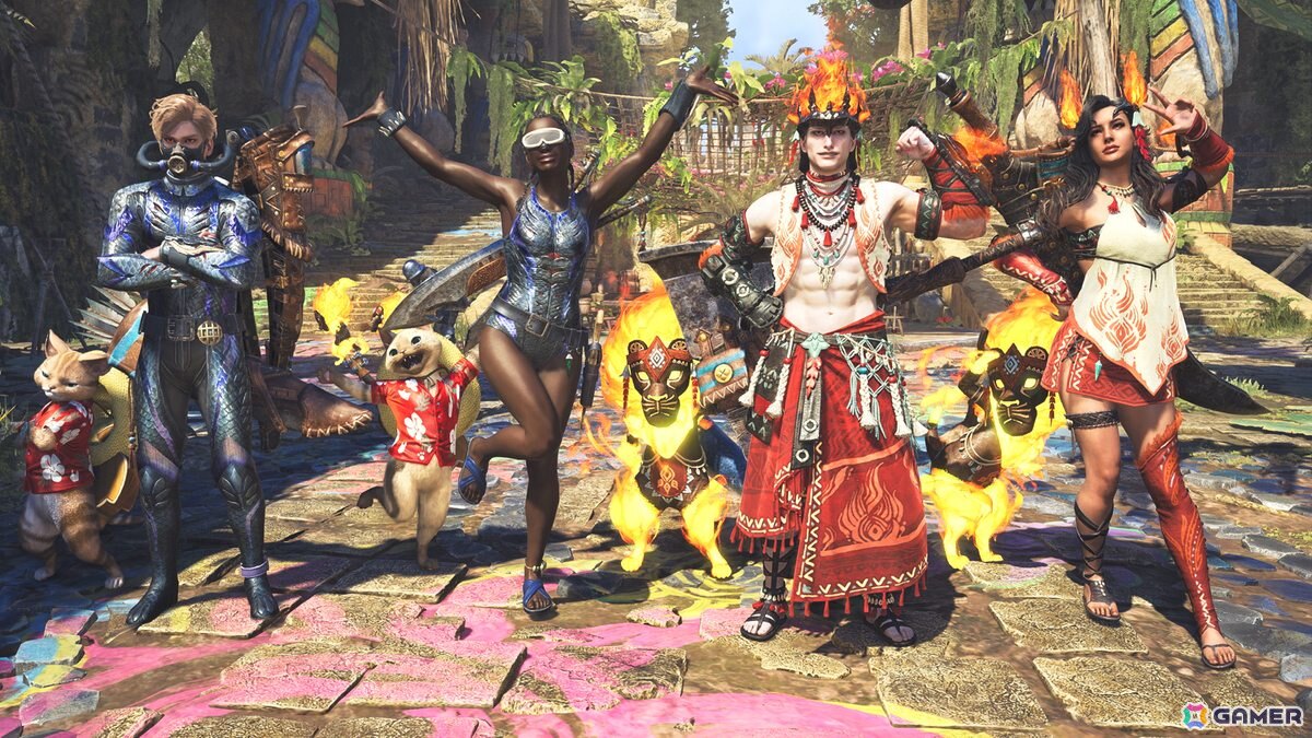 「モンスターハンターワイルズ」夏の季節イベント「交わりの祭事【踊火の儀】」が7月23日より開催！大集会所が夏の暑さを吹き飛ばす踊りと火をテーマにした装いにの画像
