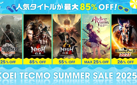 「真・三國無双 ORIGINS」「Winning Post 10 2025」が過去最大の割引率に！コーエーテクモ作品が最大85％OFFのSummer Sale 2025が開催中