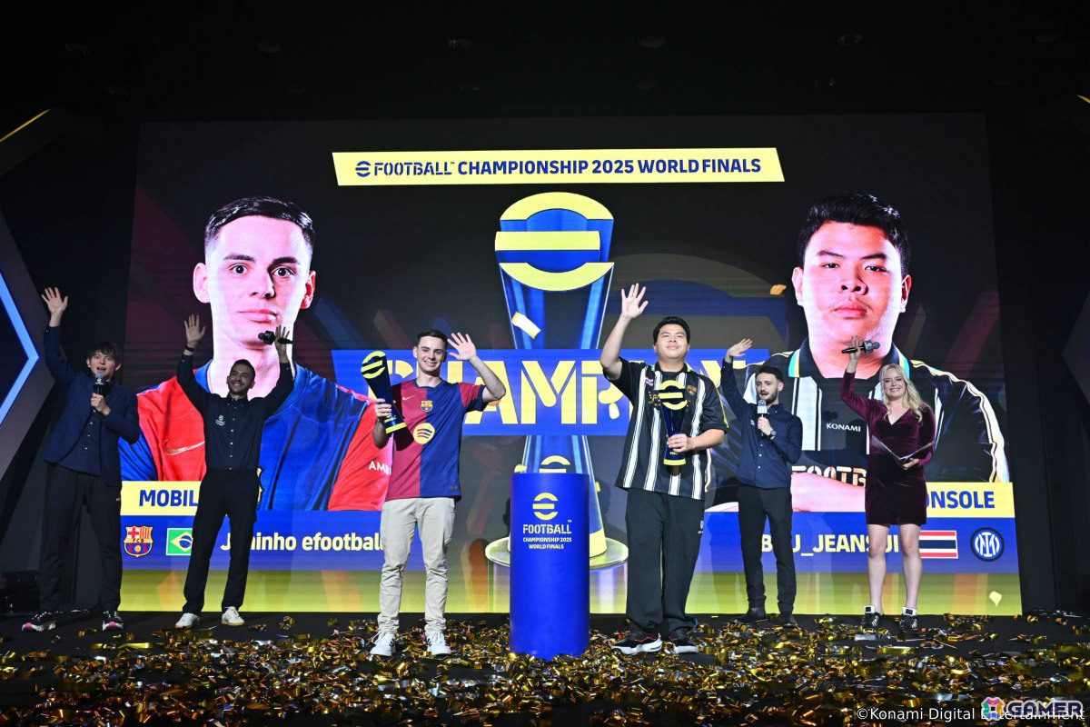 「eFootball Championship 2025 World Finals」コンソール部門でタイのBRU_JEANSUI選手、モバイル部門でブラジルのJuninho efootball選手が優勝！の画像