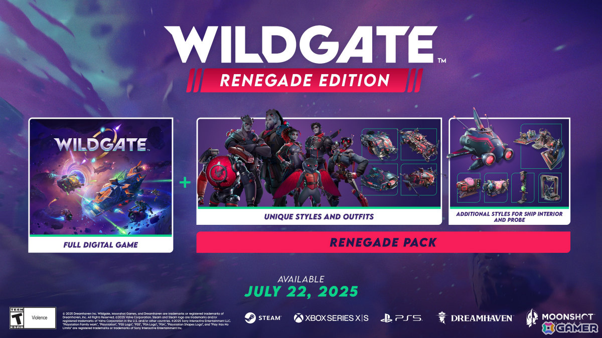 宇宙船バトル×FPSのPvPスペースシューター「ワイルドゲート」がリリース！コスチュームアイテムなどが付いたリネゲイド・エディションも登場の画像