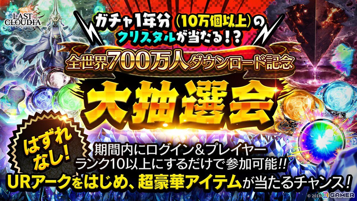 「ラストクラウディア」で全世界700万人ダウンロードを記念したキャンペーンが開催！新ユニット「黒聖の騎士リュート」たちも登場の画像