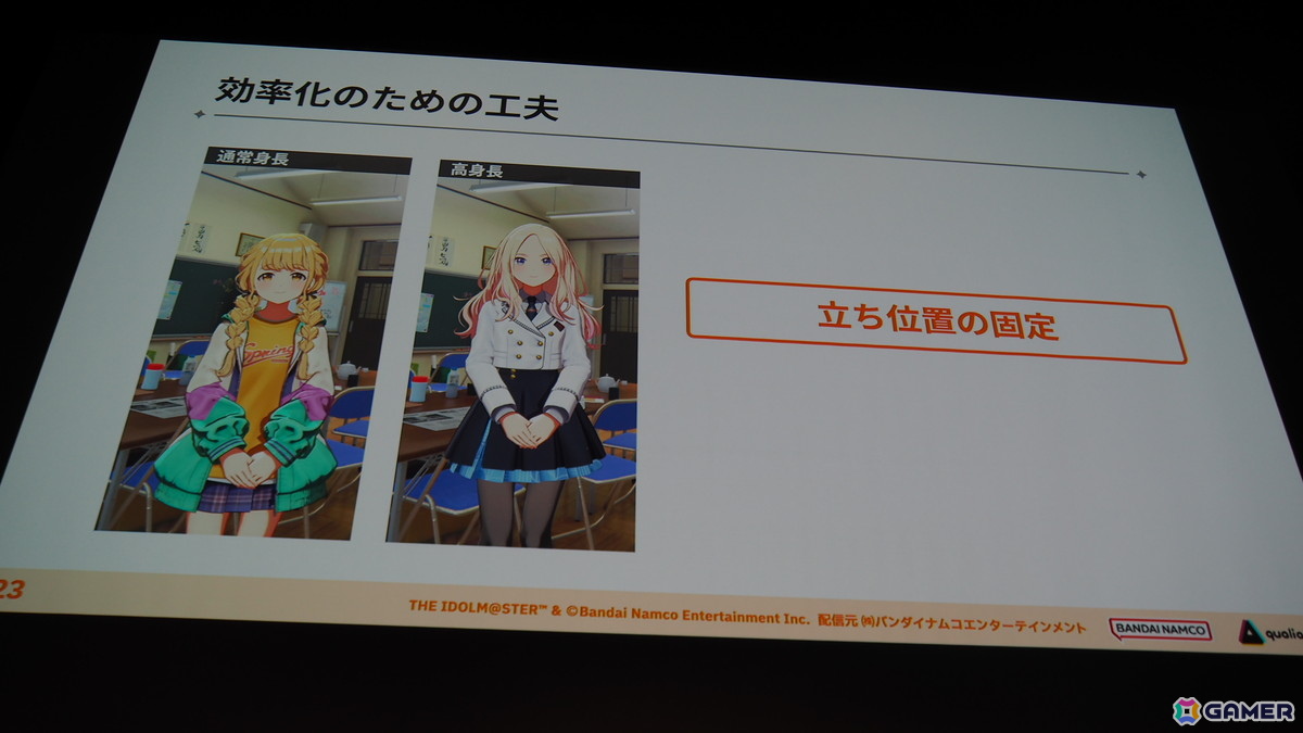 「学マス」の細かな演出は工夫の賜物だった！制約がある中で生み出された親愛度コミュ、初星コミュの制作フローを解説【CEDEC2025】の画像10