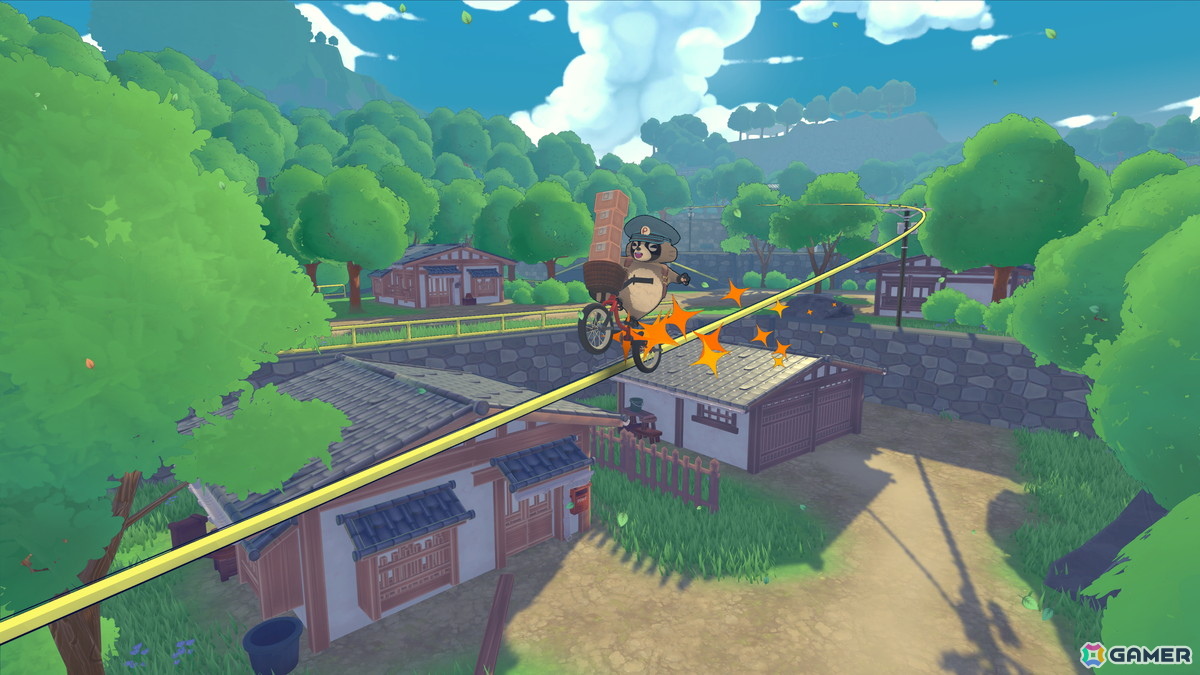 タヌキが主人公の郵便配達アドベンチャーゲーム「TANUKI: Pon's Summer」の体験版がSteamで公開！BMXでトリックをキメて荷物を配達しようの画像4