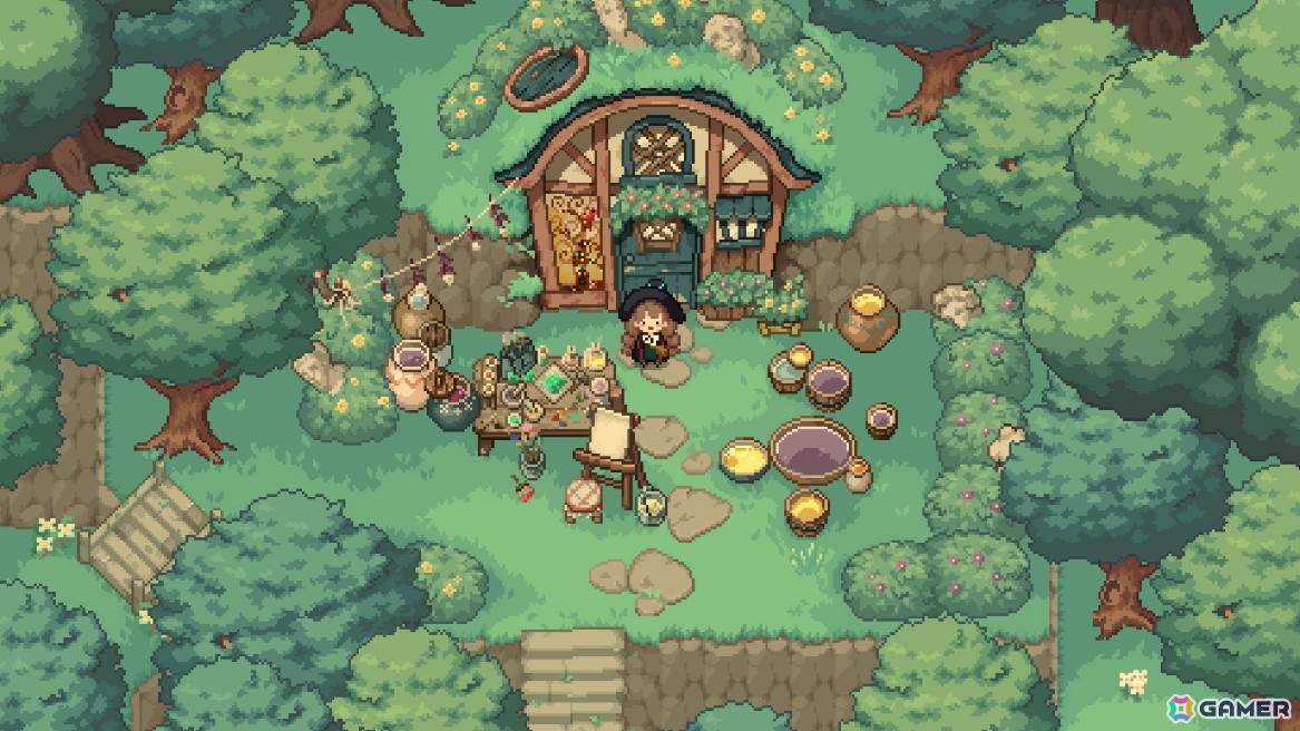 見習い魔女が不思議な森を探索しながら生活する癒し系アドベンチャーゲーム「Little Witch in the Woods」がSteamで9月4日に正式リリース!の画像