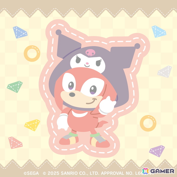 「SONIC ＆ FRIENDS」とサンリオキャラクターズのコラボ第3弾イラストが公開！ナックルズとクロミ、Dr.エッグマンとポムポムプリンの組み合わせにの画像2