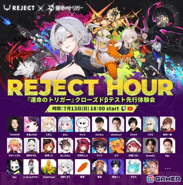 新次元異能ヒーローバトルロイヤル「運命のトリガー」のCBTがスタート！Twitchでの視聴特典キャンペーンも開催の画像2