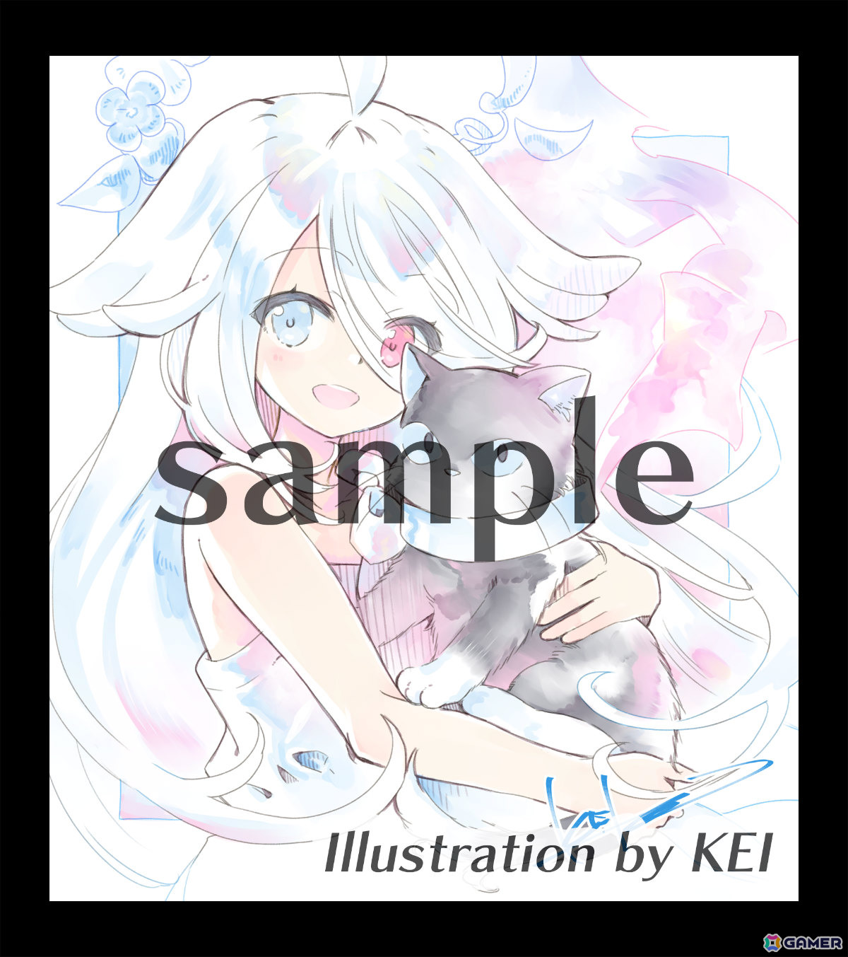 KEI描きおろしオリジナルミニ色紙