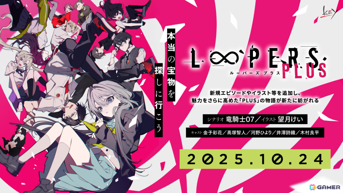 Keyのキネティックノベル「虹彩都市」「LOOPERS PLUS」の予約受付が