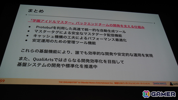 「学マス」のバックエンドを支える基盤システムはどのように作られていったのか――QualiArtsならではの取り組みを紹介【CEDEC2025】の画像17