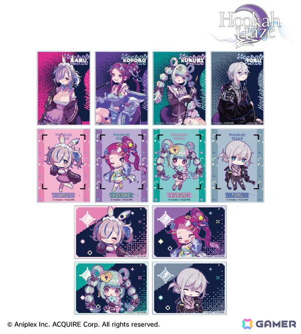 「Hookah Haze」愛上あむ、明月院こころ、古森くるみ、炭木トオルたちのイラストを使用したアクリルマスコットや缶バッジなどのグッズが登場！の画像2