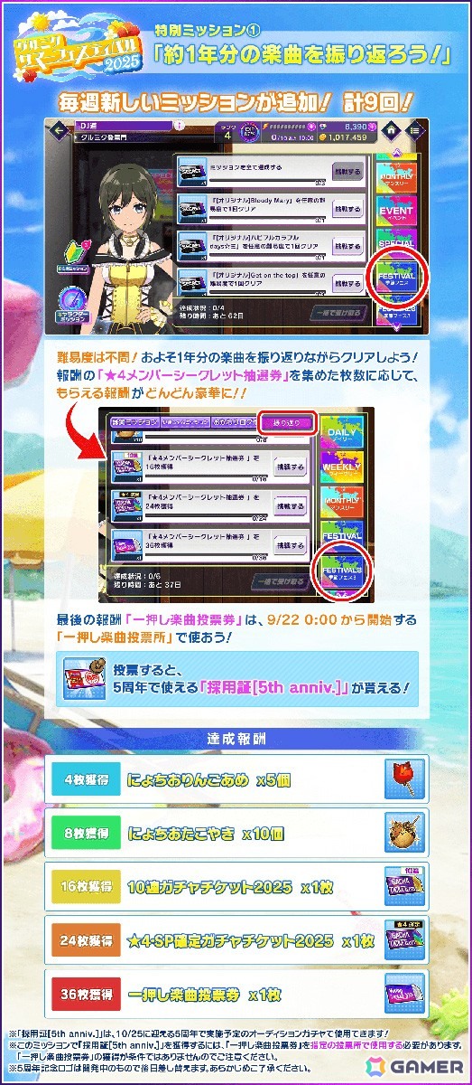 「グルミク」で「グルミクサマーフェスティバル2025」が開催！ログインするだけでサマーフェス2025描きおろしイラストのCPメバーを獲得できるの画像