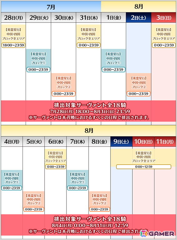 「FGO」特別概念礼装「英霊星行」中国・四国ブロック全18種類が登場！交換チケットが手に入るログインボーナスもの画像22