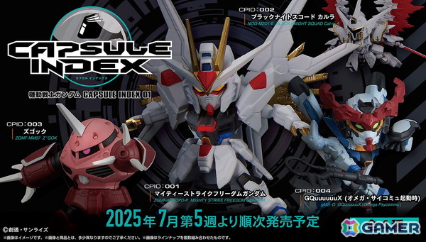 ガンダムのガシャポン新フィギュアシリーズ「機動戦士ガンダム CAPSULE INDEX」が7月第5週より順次発売！の画像1