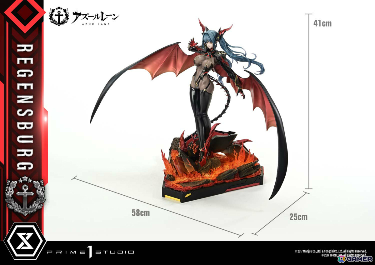 「アズレン」レーゲンスブルクの1/6スケールスタチューが登場！全高66cm＆LED発光ギミック付きのレジーナも付属で存在感抜群の画像