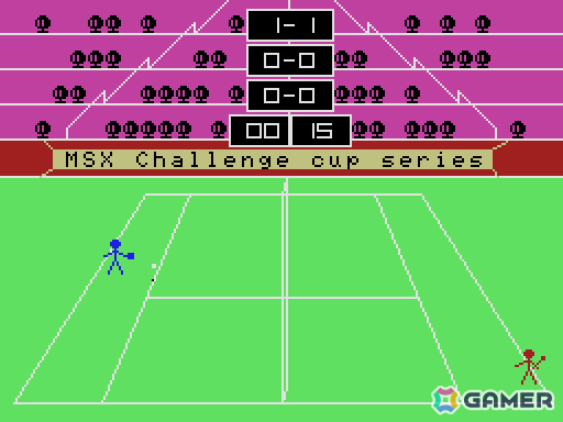 シンプルで直感的に楽しめるスポーツゲーム「3Dテニス（MSX版）」がプロジェクトEGGでリリース！の画像