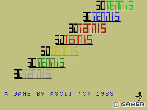 シンプルで直感的に楽しめるスポーツゲーム「3Dテニス（MSX版）」がプロジェクトEGGでリリース！の画像