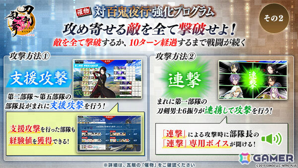 「刀剣乱舞ONLINE」鬼丸国綱（CV：森川智之）が期間限定鍛刀キャンペーンに登場！攻め寄せる敵との戦闘を訓練する「対百鬼夜行強化プログラム」も開催の画像3