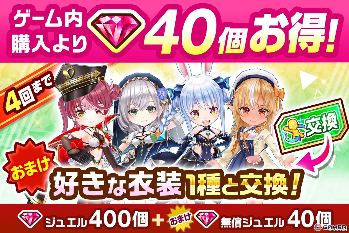 さくらみこさん、不知火フレアさん、白銀ノエルさん、尾丸ポルカさんが登場する「白猫プロジェクト」×「ホロライブ」コラボイベント第2弾がスタート！の画像