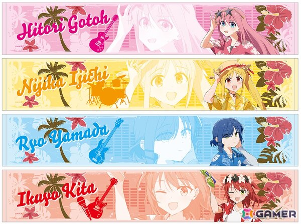 アニメ「ぼっち・ざ・ろっく！」の結束バンドメンバー4人がアロハ衣装を着た描き下ろし立ち絵のグッズがアニメイトで登場！の画像4