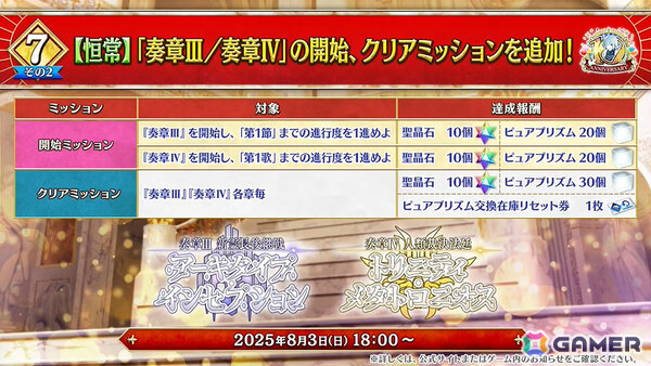「FGO」七騎士とエクストラで1回ずつ召喚できるデスティニーオーダー召喚やバトルモーション＆法具演出リニューアルなど盛りだくさんの10大キャンペーンが開催！の画像68