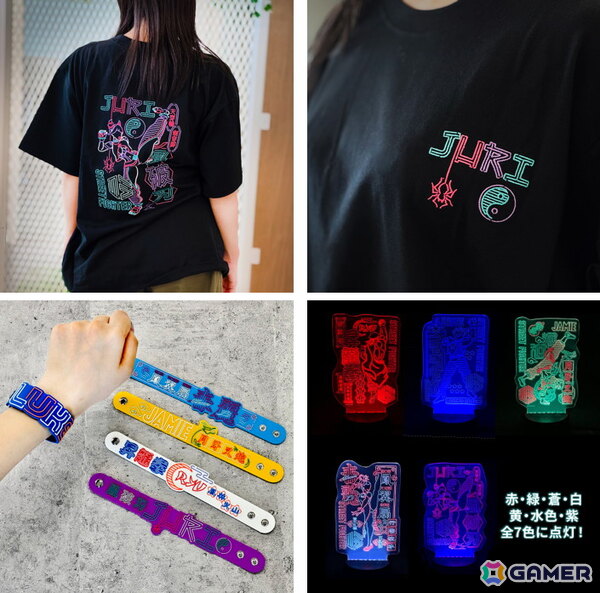 カプコンストアで「スト6」のネオンアートグッズが登場！刺繍Tシャツ、ラバーバンド、デスクマットなどをラインナップの画像3