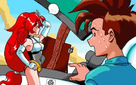コメディ満載のSFアドベンチャー「トラぶるCHASER 第1話 トラブルは空から未来から（PC-9801版）」がプロジェクトEGGで無料配信！